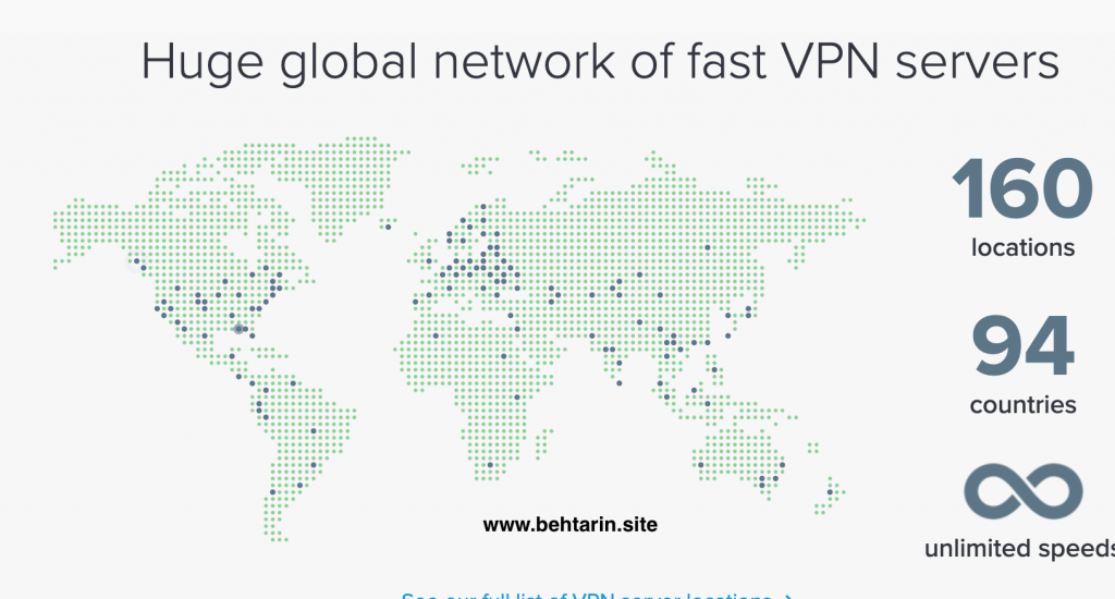 سرورهای expressvpn